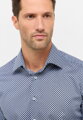 Vzorovaná nežehlivá košeľa ETERNA Modern fit Dynamic cotton v navy farbe