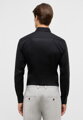 Luxusná pánska popelínová košeľa ETERNA Slim fit v čiernej farbe