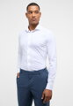 1863 BY ETERNA Jersey luxusná pletená pánska košeľa biela Slim Fit super soft Easy Care
