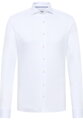 1863 BY ETERNA Jersey luxusná pletená pánska košeľa biela Slim Fit super soft Easy Care