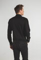 Pánska slim fit čierna košeľa ETERNA s dlhým rukávom stretch