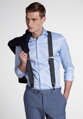 1863 BY ETERNA luxusná pánska košeľa modrá ETERNA Slim Fit super soft Easy Care