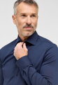 Strečová modrá košeľa ETERNA Slim Fit s nežehlivou úpravou