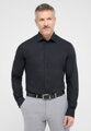 Strečová čierna košeľa ETERNA Slim Fit s nežehlivou úpravou