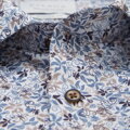 ETERNA Slim fit košeľa kvetinový motív hnedo modrá Non Iron
