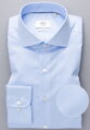 1863 BY ETERNA luxusná keprová košeľa modrá Slim Fit super soft Non Iron