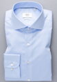 1863 BY ETERNA luxusná keprová košeľa modrá Slim Fit super soft Non Iron