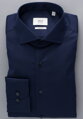 1863 BY ETERNA luxusná keprová košeľa polnočná modrá Slim Fit super soft Non Iron