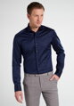 1863 BY ETERNA luxusná keprová košeľa polnočná modrá Slim Fit super soft Non Iron