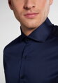 1863 BY ETERNA luxusná keprová košeľa polnočná modrá Slim Fit super soft Non Iron