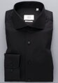 1863 BY ETERNA luxusná keprová košeľa čierna Slim Fit super soft Non Iron
