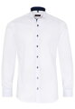Pánska košeľa ETERNA Slim Fit Royal Oxford biela s modrým kontrastom Non Iron