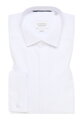 ETERNA Slim Fit biela smokingová nepresvitajúca košeľa na manžetové gombíky Non Iron Cover