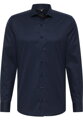 ETERNA Slim Fit navy modrá nie presvitajúca košeľa dlhý rukáv Non Iron