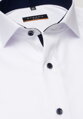 ETERNA Slim Fit pánska košeľa biela Cover s tmavo modrým kontrastom Non iron