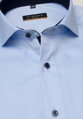 ETERNA Slim Fit pánska košeľa modrá nepriesvitná s tmavo modrým kontrastom Non iron