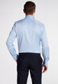 ETERNA Slim Fit pánska košeľa modrá nepriesvitná s tmavo modrým kontrastom Non iron