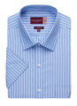 Proužkovaná pánská košile Roccella Classic Fit krátký rukáv Brook Taverner Easy Care