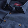Denim pánska modrá košeľa Jasper s vreckom Brook Taverner