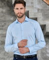 Pánska košeľa zo zmiešaného popelínu s dlhým rukávom Slim fit Daiber James & Nicholson