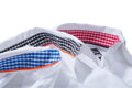 Dámska smart casual košeľa jednofarebná s károvaným kontrastom Popelín Easy Care
