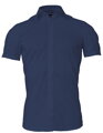 Marvelis Body Fit pánska košeľa krátky rukáv 100% popelín Navy