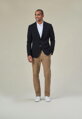 Pánske casual sako Rory Slim Fit Jersey Stretch Brook Taverner - Bežná dĺžka