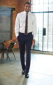 Pánske Slim fit elegantné nohavice Cassino Brook Taverner - Predĺžené 84 cm