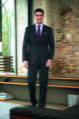 Pánske nohavice k obleku Phoenix Tailored Fit Brook Taverner - Nezakončená dĺžka 91,5 cm