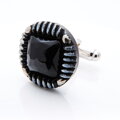 Stříbrné manžetové knoflíčky YABLOGLASS - Zebra