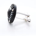 Stříbrné manžetové knoflíčky YABLOGLASS - Zebra