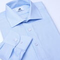SmartMen svetlo modrá pánska košeľa Royal Oxford Easy Care moderný golier Slim fit