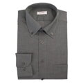 Sivá moderná košeľa pre muža Button-down SmartMen gombíky tón v tóne