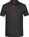 Pánske piqué polo s légou v kontraste & prúžkom 100% česaná bavlna James Nicholson