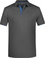 Pánske piqué polo s légou v kontraste & prúžkom 100% česaná bavlna James Nicholson