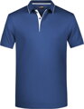 Pánske piqué polo s légou v kontraste & prúžkom 100% česaná bavlna James Nicholson