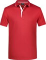 Pánske piqué polo s légou v kontraste & prúžkom 100% česaná bavlna James Nicholson