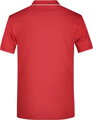 Pánske piqué polo s légou v kontraste & prúžkom 100% česaná bavlna James Nicholson
