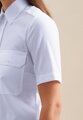 Dámska pilotka slim fit s krátkym rukávom v modrej farbe 100% bavlna Seidensticker