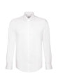 Pánska biela keprová nežehlivá košeľa Cover Shaped fit s dlhým rukávom Seidensticker