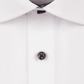 Nežehlivá biela popelínová košeľa Slim Fit s golierom Kent