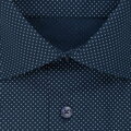 Pánska tmavo modrá slim fit košeľa s bodkami Seidensticker