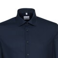 Pánska nežehlivá košeľa Slim fit s dlhým rukávom tmavo modrá Navy Seidensticker