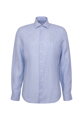 Ľanová svetlo modrá pánska košeľa Slim fit Seidensticker