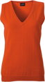 Dámská pletená vesta z bavlny oranžová (tmavá)