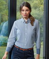 Číšnická dámská proužkovaná košile s kontrastem Oxford classic fit Easy Care Premier Stripes