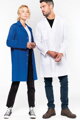 Pracovný plášť pro mužov aj ženy v bielej alebo modrej farbe 100% bavlna silná látka