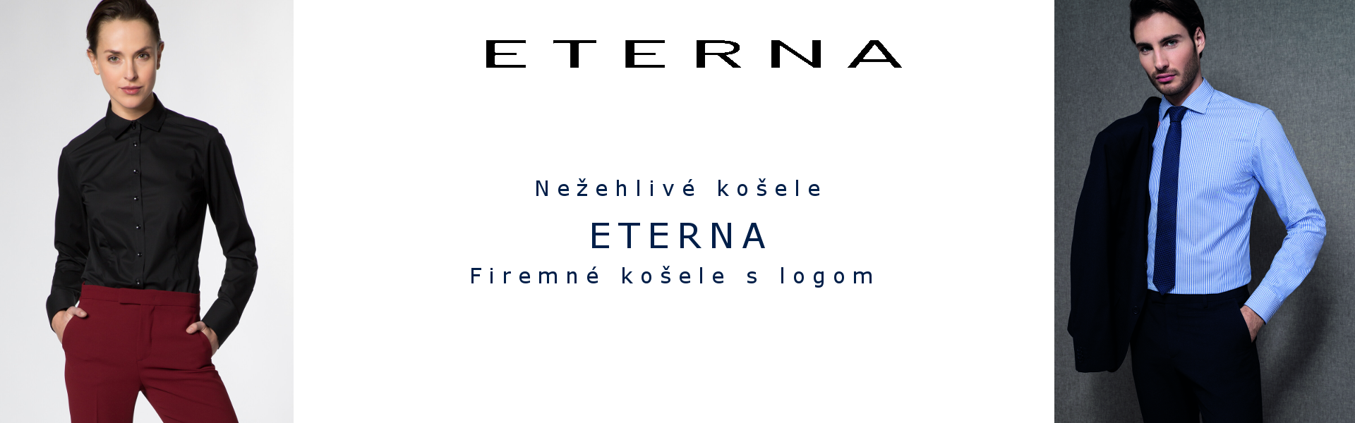 Nežehlivé košele ETERNA pre firmy s logom