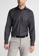 Pánská košile dlouhý rukáv antracitová barva v lesku značka ETERNA comfort fit