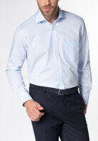 Pánská business formal košile k obleku a kravatě jednobarevná světle modrá 100% bavlna nežehlivá úprava